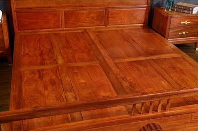 御阁宝红木家具制造厂家缅甸花梨老红木家具价格红木高箱大床